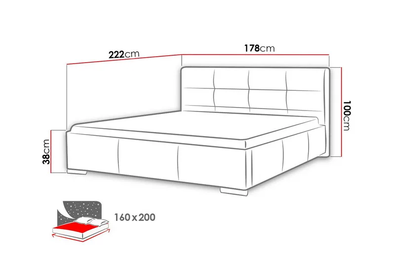 Boisdale Sengeramme 160x200 cm - Møbler - Senger - Sengeramme & sengestamme