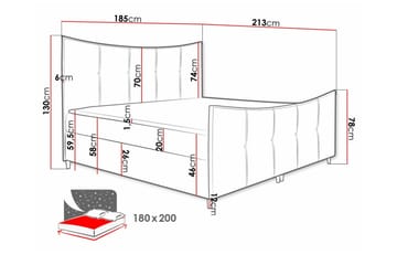 Boisdale Sengeramme 180x200 cm - Møbler - Senger - Sengeramme & sengestamme