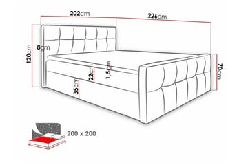 Boisdale Sengeramme 200x200 cm - Møbler - Senger - Sengeramme & sengestamme