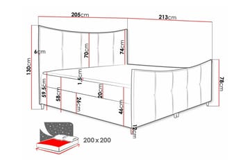 Boisdale Sengeramme 200x200 cm - Møbler - Senger - Sengeramme & sengestamme