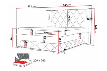 Boisdale Sengeramme 200x200 cm - Møbler - Senger - Sengeramme & sengestamme