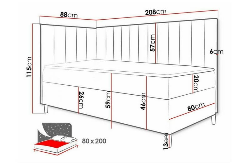 Boisdale Sengeramme 80x200 cm - Møbler - Senger - Sengeramme & sengestamme