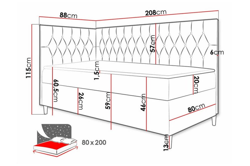 Boisdale Sengeramme 80x200 cm - Møbler - Senger - Sengeramme & sengestamme