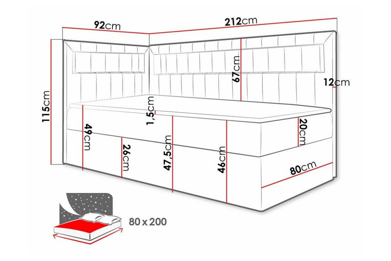 Boisdale Sengeramme 80x200 cm - Møbler - Senger - Sengeramme & sengestamme