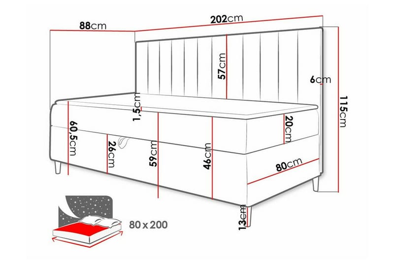 Boisdale Sengeramme 80x200 cm - Møbler - Senger - Sengeramme & sengestamme