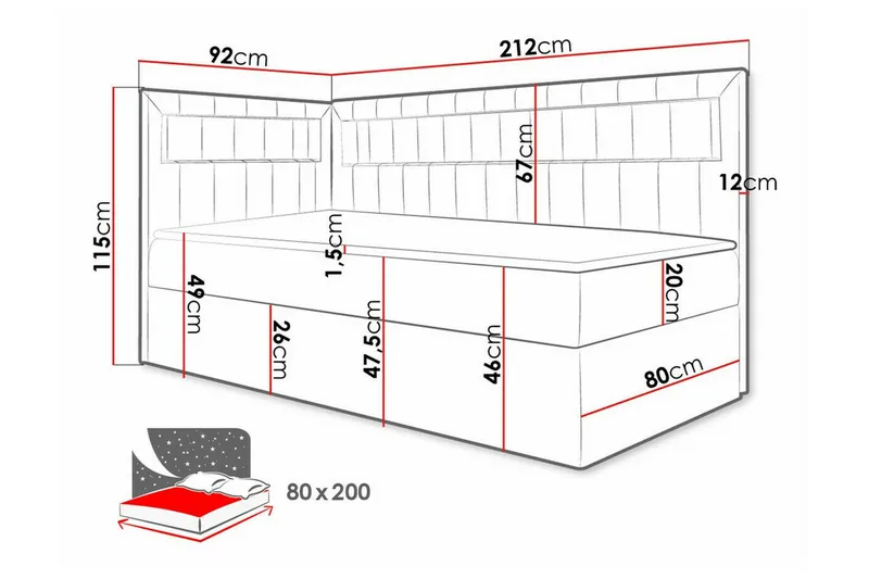 Boisdale Sengeramme 80x200 cm - Møbler - Senger - Sengeramme & sengestamme