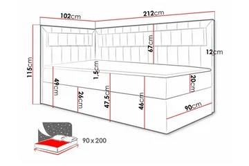 Boisdale Sengeramme 90x200 cm - Møbler - Senger - Sengeramme & sengestamme