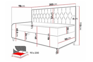 Boisdale Sengeramme 90x200 cm - Møbler - Senger - Sengeramme & sengestamme