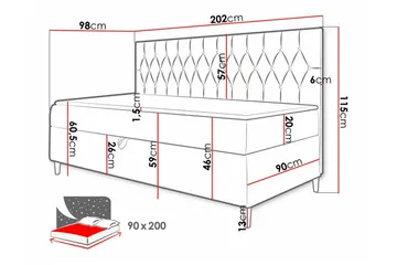 Boisdale Sengeramme 90x200 cm - Møbler - Senger - Sengeramme & sengestamme