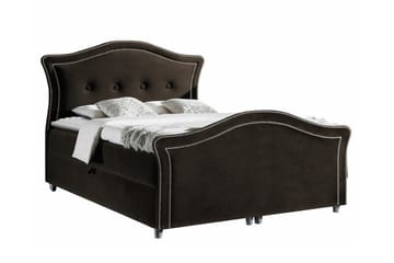 Boisdale Sengeramme med Oppbevaring 140x200 cm i Fløyel med Fasthetsgrad Medium - Brun - Møbler - Senger - Sengeramme & sengestamme