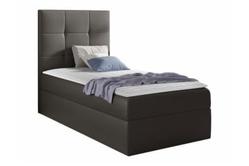 Boisdale Sengeramme med Oppbevaring 80x200 cm i Kunstlær med Sengegavl - Grå - Møbler - Senger - Sengeramme & sengestamme