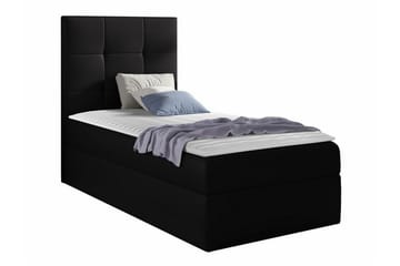 Boisdale Sengeramme med Oppbevaring 80x200 cm i Kunstlær med Sengegavl - Svart - Møbler - Senger - Sengeramme & sengestamme