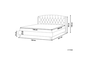 Bordeau Dobbeltseng 140 | 200 cm - Beige - Møbler - Senger - Sengeramme & sengestamme