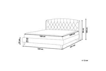 Bordeau Dobbeltseng 160 | 200 cm - Beige - Møbler - Senger - Sengeramme & sengestamme