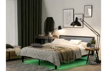 Clamart Dobbeltseng 180 | 200 cm - Svart - Møbler - Senger - Sengeramme & sengestamme