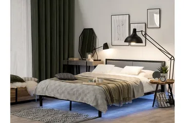 Clamart Dobbeltseng 180 | 200 cm - Svart - Møbler - Senger - Sengeramme & sengestamme