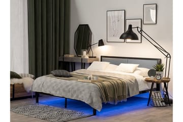 Clamart Dobbeltseng 180 | 200 cm - Svart - Møbler - Senger - Sengeramme & sengestamme