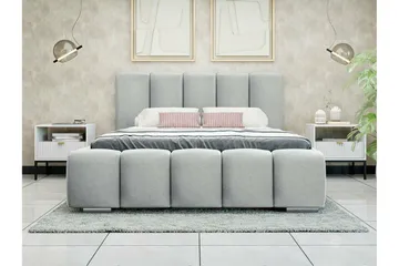 Cleaton Boblet Sengeramme 140x200 cm - Grå / Lys - Møbler - Senger - Sengeramme & sengestamme