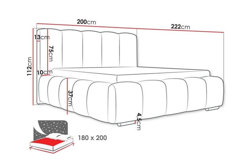 Cleaton Sengeramme 180x200 cm - Møbler - Senger - Sengeramme & sengestamme