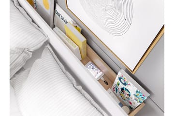 Dentro Seng 218x147x88 cm - Beige / Hvit - Møbler - Senger - Sengeramme & sengestamme