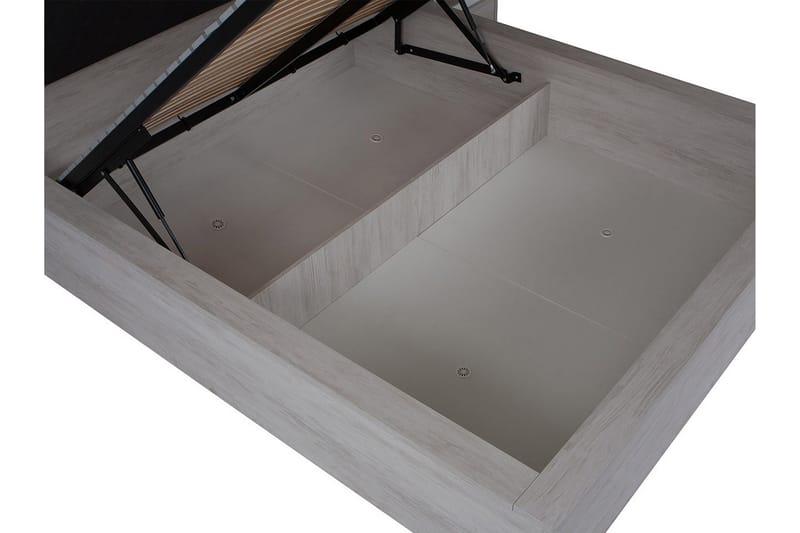 Denver Seng 182x214 cm LED-belysning - Eik - Møbler - Senger - Sengeramme & sengestamme