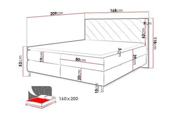 Derry Sengeramme 160x200 cm - Møbler - Senger - Sengeramme & sengestamme