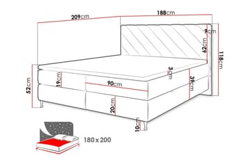 Derry Sengeramme 180x200 cm - Møbler - Senger - Sengeramme & sengestamme