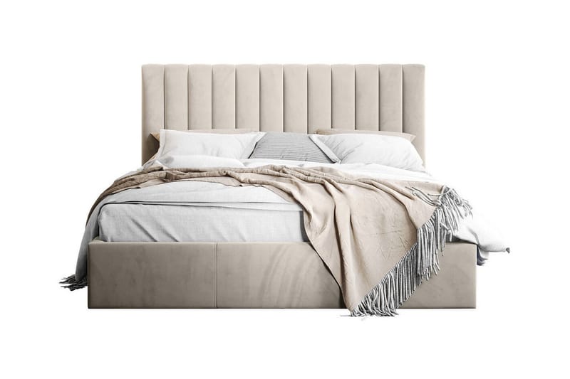 Derry Sengeramme med Oppbevaring 160x200 cm, Beige