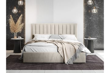 Derry Sengeramme med oppbevaring 180x200 cm - Beige / Lys - Møbler - Senger - Sengeramme & sengestamme