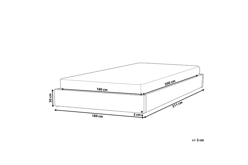 Dinan Dobbeltseng 180 | 200 cm - Beige - Møbler - Senger - Sengeramme & sengestamme