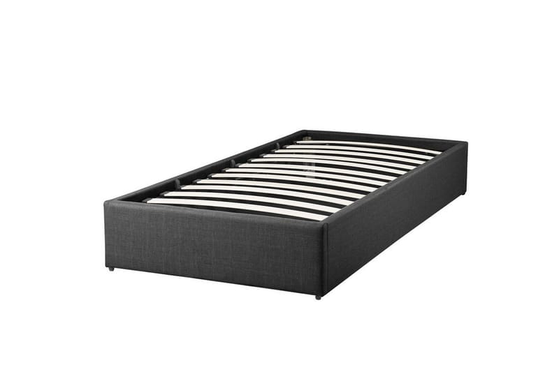 Dinan Sengeramme med Oppbevaring 90x200 cm i Stoff - Grå - Møbler - Senger - Sengeramme & sengestamme