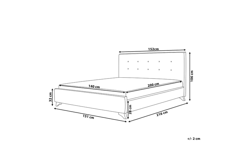 Dobbeltseng Ambassador 140 | 200 cm - Svart - Sengeramme & sengestamme