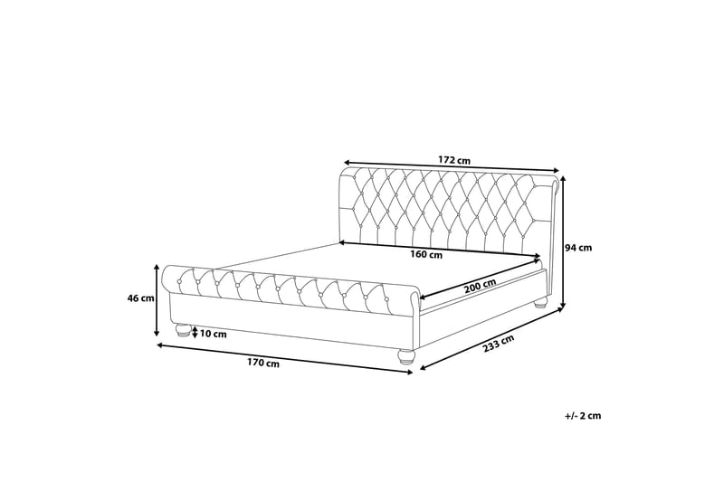 Dobbeltseng Avallon 160 | 200 cm - Rosa - Sengeramme & sengestamme