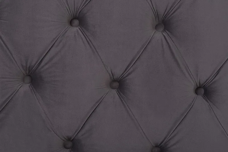 Dobbeltseng AYETTE 160 x 200 cm fløyel Grå - Grå - Møbler - Senger - Sengeramme & sengestamme