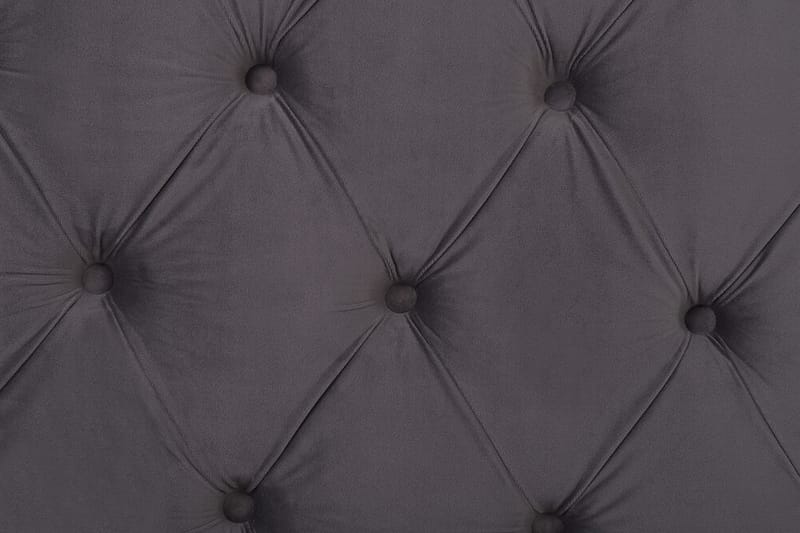 Dobbeltseng AYETTE 160 x 200 cm fløyel Grå - Møbler - Senger - Sengeramme & sengestamme
