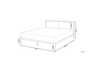 Dobbeltseng Clamart 180 | 200 cm - Svart - Møbler - Senger - Sengeramme & sengestamme