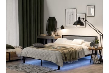 Dobbeltseng Clamart 180 | 200 cm - Svart - Møbler - Senger - Sengeramme & sengestamme