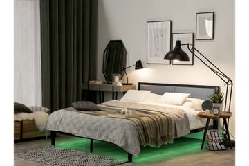 Dobbeltseng Clamart 180 | 200 cm - Svart - Møbler - Senger - Sengeramme & sengestamme