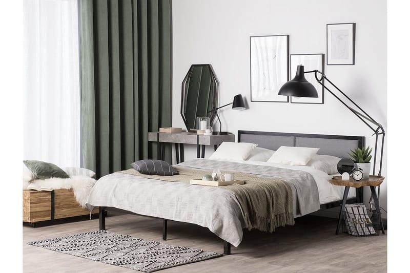 Dobbeltseng Clamart 180 | 200 cm - Svart - Møbler - Senger - Sengeramme & sengestamme