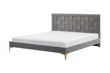 Dobbeltseng Darhult 160x200 cm - Grå - Møbler - Senger - Sengeramme & sengestamme