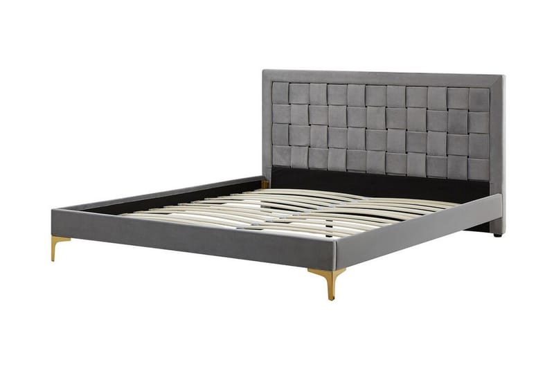 Dobbeltseng Darhult 160x200 cm - Grå - Møbler - Senger - Sengeramme & sengestamme