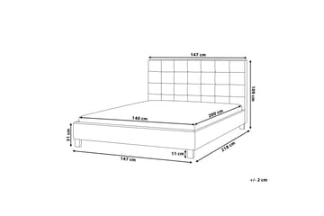 Dobbeltseng Rochelle 140 | 200 cm - Svart - Møbler - Senger - Sengeramme & sengestamme
