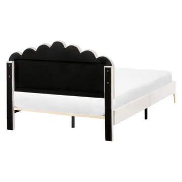 Dobbeltseng Sauvian 120x200 cm - Off-White - Møbler - Senger - Sengeramme & sengestamme