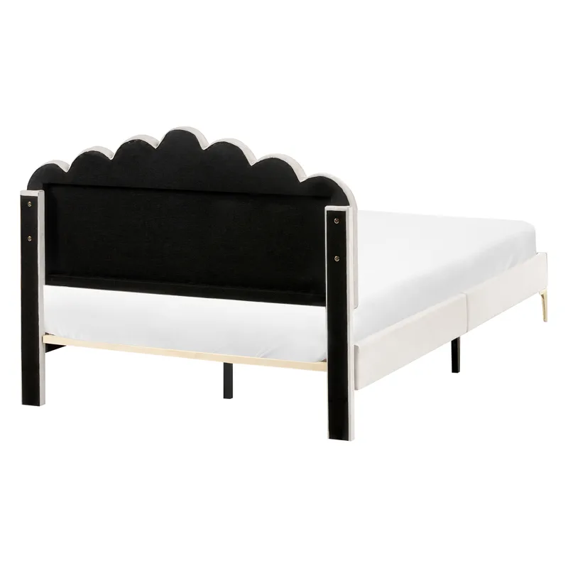 Dobbeltseng Sauvian 120x200 cm - Off-White - Møbler - Senger - Sengeramme & sengestamme