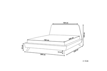 Dobbeltseng Vienne 180 | 200 cm - Svart - Møbler - Senger - Sengeramme & sengestamme
