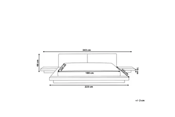 Dobbeltseng Zen 180 - Tre / Natur - Møbler - Senger - Sengeramme & sengestamme