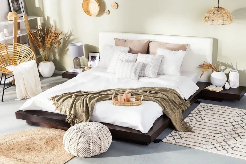 Dobbeltseng Zen 180 - Tre / Natur - Møbler - Senger - Sengeramme & sengestamme