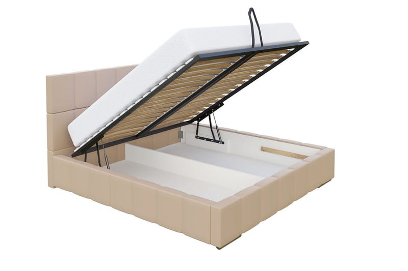 Elverum Seng 140x200 - Beige - Møbler - Senger - Sengeramme & sengestamme