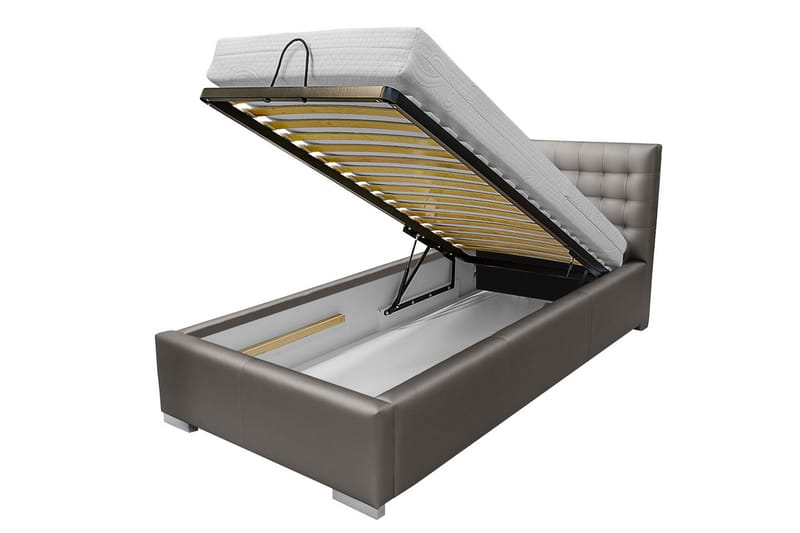 Faldet Enkeltseng 90x200 - Brun - Møbler - Senger - Sengeramme & sengestamme