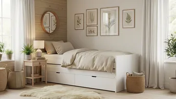 Granvik Sengeramme 90x200 cm uttrekkbar med ekstraseng og oppbevaring – uten madrass - Møbler - Senger - Sengeramme & sengestamme